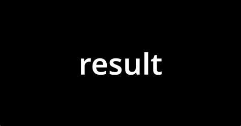 result カタカナ